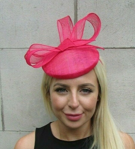 Cerise Raspberry Pink Hair Fascinator 