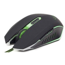 GAMING MOUSE 6 BUTTON GREEN WIRED OPTICAL ADJUSTABLE GEMBIRD MOUSE 2400 DPI