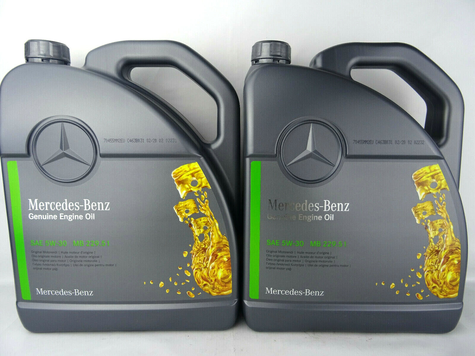 Mercedes Benz MB 229.51 5W-30 Motoröl 5W30 Genuine Engine Oil 2x 5Liter Original