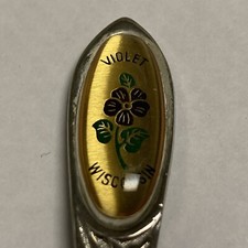 Violet Wisconsin Vintage Souvenir Spoon Collectible
