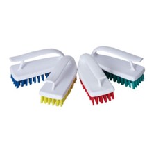 Iron Shaped Scrubbing Brush Stiff Bristle Deck Floor Scrub Plastic Hand Held