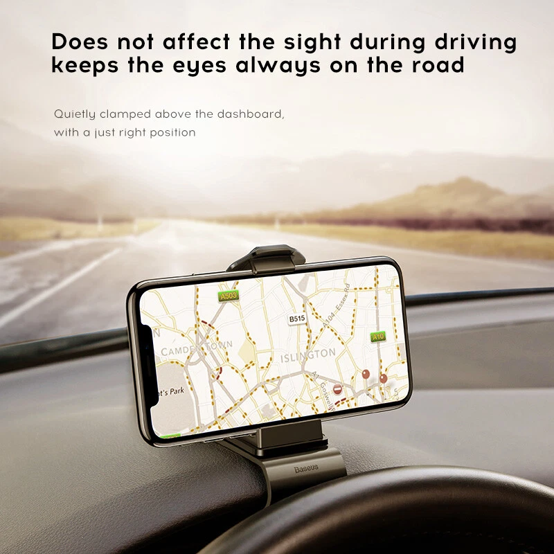 Baseus Auto Dashboard Mobile Phone Bracket Car Smart Phone Holder GPS Clip Mount - Image 2 of 4