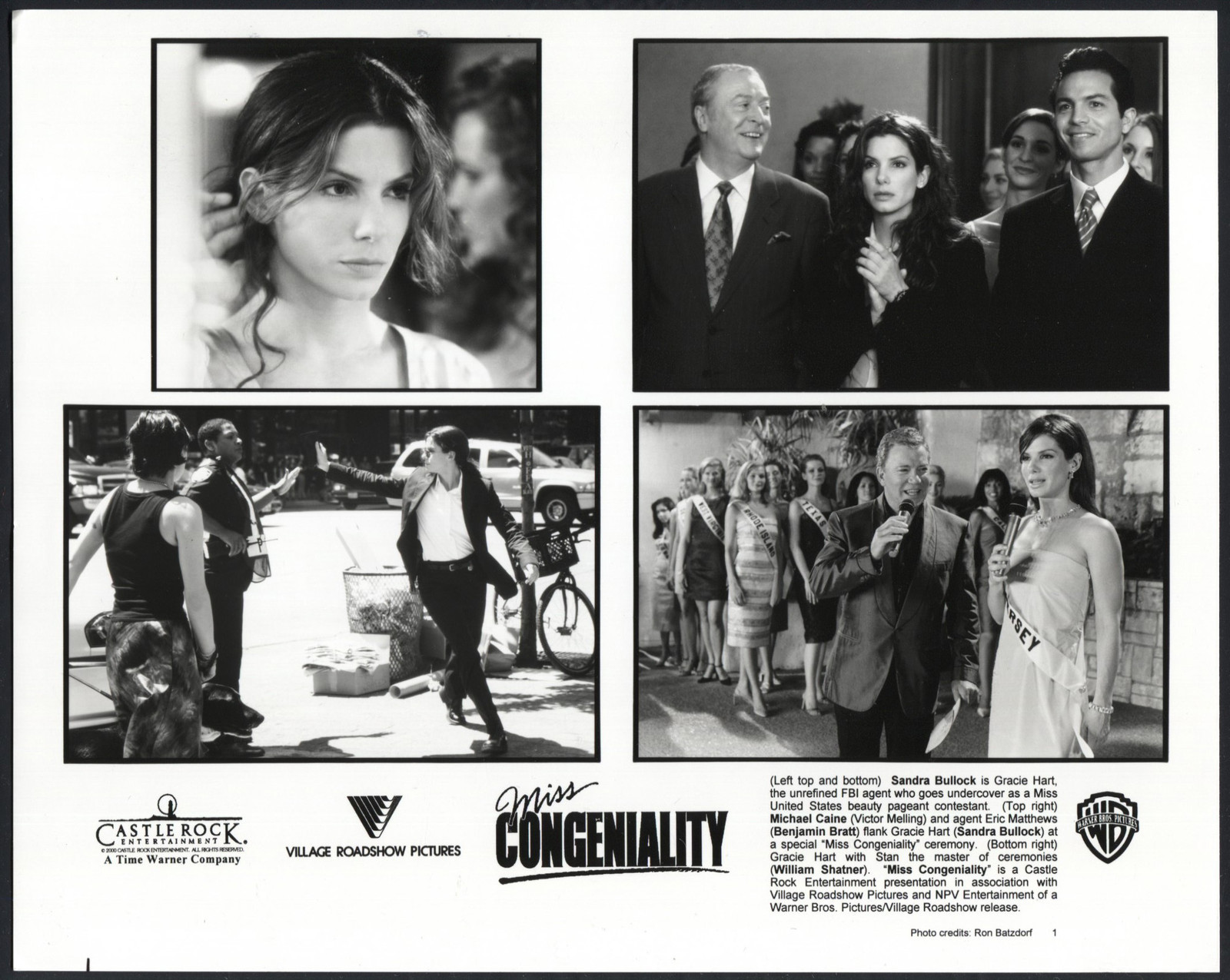 Miss Congeniality 00 WILLIAM SHATNER BENJAMIN BRATT MICHAEL CAINE