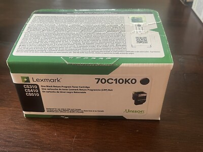 Lexmark Black Toner Cartridge 70C10K0 CS310 CS410 CS510 Genuine Sealed