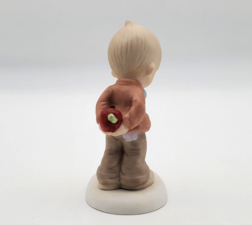 Precious Moments It's What's Inside That Counts Boy w Books - E-3119 w Box - Afbeelding 3 van 6