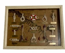 Shadow Box Nautical Sailor Rope Knots Display 15.75 X12” Wall Decor