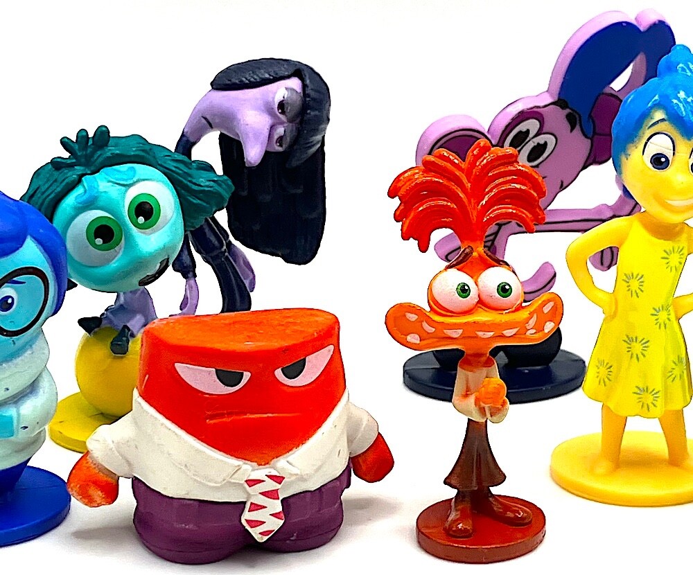 INSIDE OUT 2 Figure Play Set DISNEY PIXAR PVC TOY Joy ANXIETY Fear