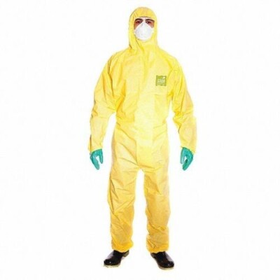 (5) Alphatec Ansell 2300PLUS Taped Hooded Coverall Size 3XL  (LOT OF 5)(C)