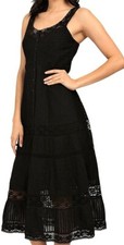 NWT 498 Nanette Lepore All Laced Up Crochet Detailed Dress Black 4 6