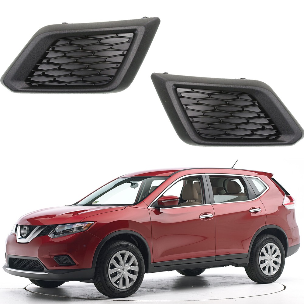For Nissan Rogue 2014-2016 1Pair Front Bumper Insert Grille Fog Light Hole Cover