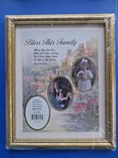 FRAME, "Bless This Family, May We Stay Strong, In a Love Th.. Holds 3 Photos NEW