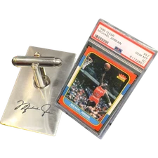 PBX-011-H Cufflinks for 1986 1987 Fleer Michael Jordan Rookie Card Collectors PS