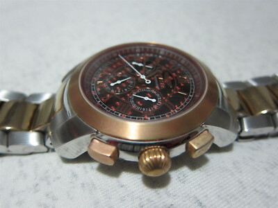 Invicta Men's Watch Model 4060  Gold/Brown Silver Carbon Fiber Swiss MOVT Quartz
