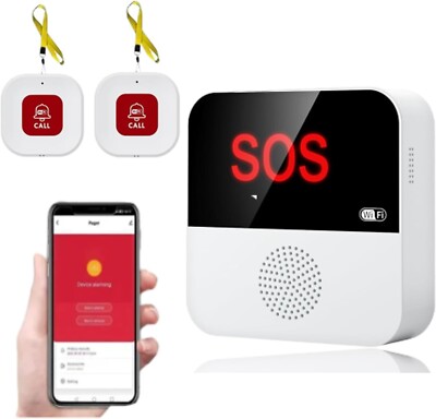 WiFi Elderly Monitoring, Caregiver Pagers Life Alert Systems for Seniors no M...