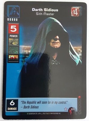 F11 Darth Sidious Sith Master UR FOIL [NM/M] Menace of Darth Maul young jedi ccg