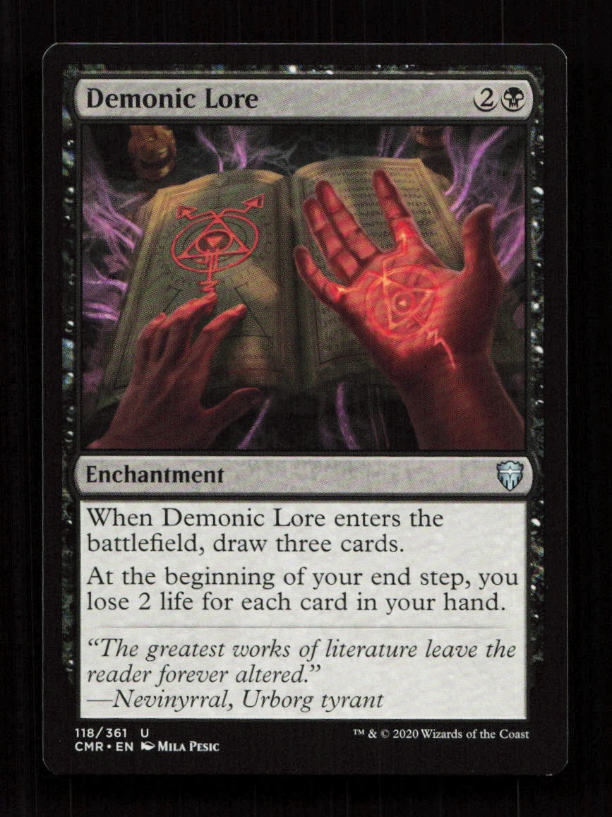 DEMONIC LORE 118 UC Commander Legends LP
