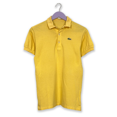 Lacoste Poloshirt gelb unifarben Kurzarm - Größe S/M Herren