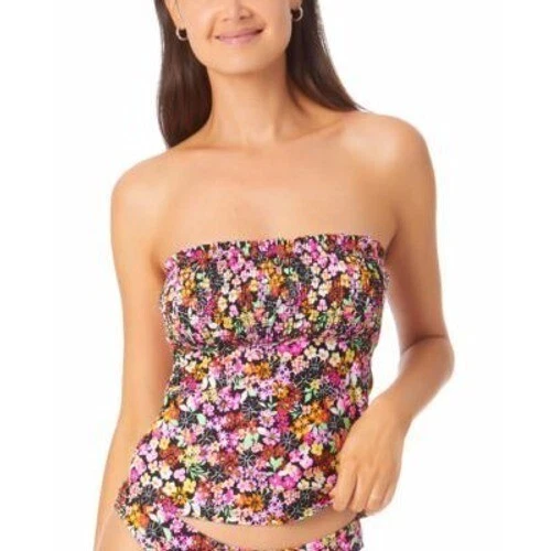 Traje de baño California Waves Tankini floral con tirantes extraíbles talla XS Foto 2 de 4