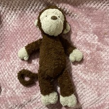 Vintage Jellycat Squiggles the Monkey, Large Brown Stuffed Animal. Retired 2010