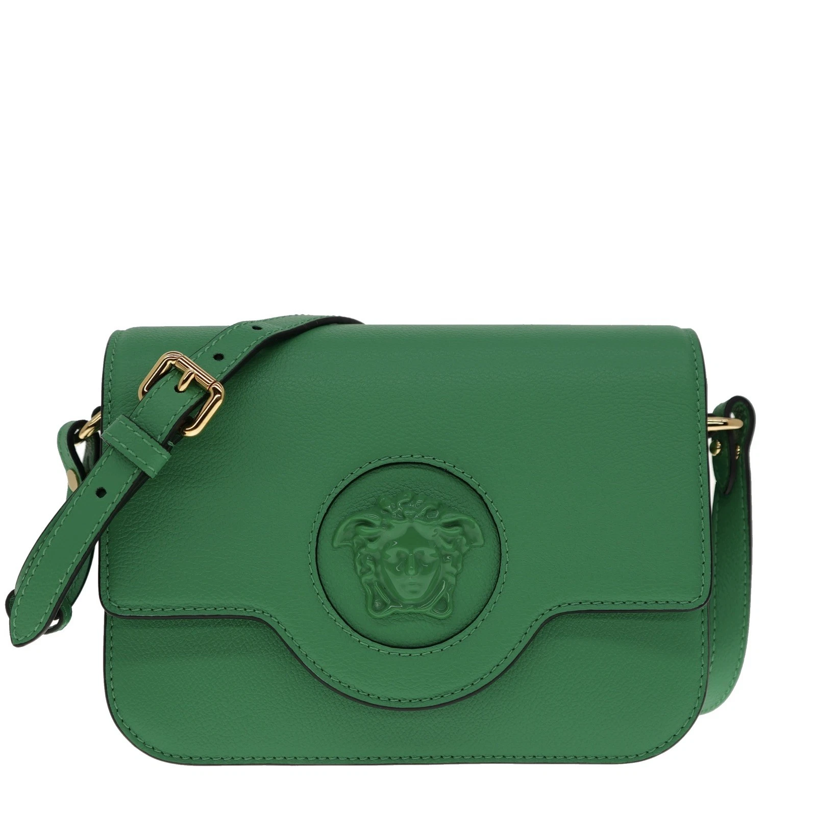 Versace — Versace Medusa Shoulder Bag Crossbody Green Leather New