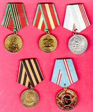 RUSSIA USSR SET OF 5 MEDALS 11235