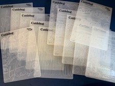 12 - Vintage Cuttlebug Provo Craft Embossing Folders A2 group 1