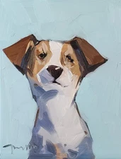 Jose Trujillo Art PRINT 16x20 Collectible Artist Painting Little Dog Portrait