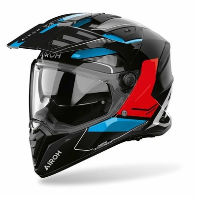 AIROH Bandit Tune schwarz blau rot Adventurehelm ECE 22.06  L 59/60