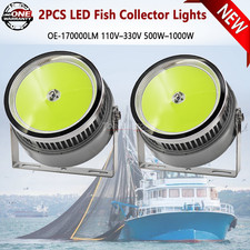 2PCS 170000LM LED Fishing Light 500-1000W 110-330V Underwater Fish Attractor New