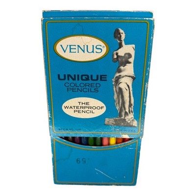 Vintage Venus Unique Colored Pencils No. 1116 Waterproof Pencil Set Original Box