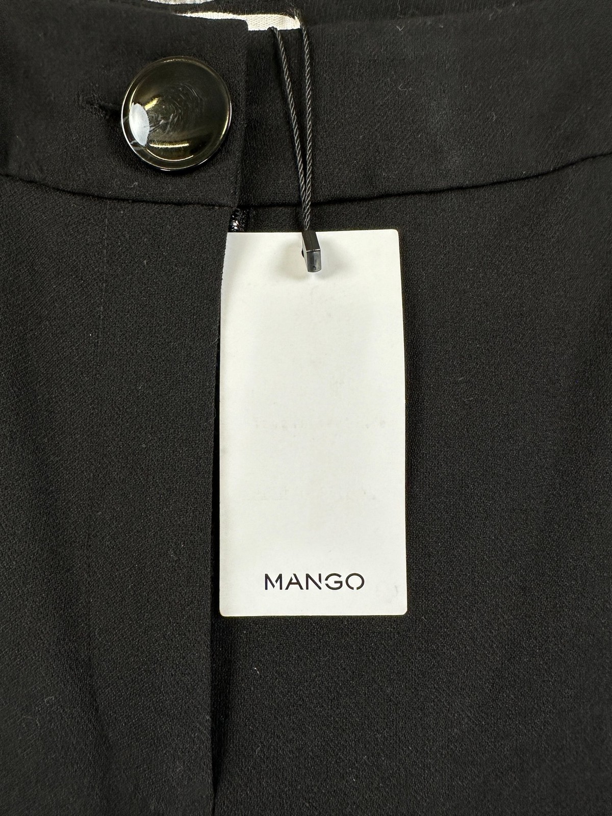 Mango Trousers Womens Size UK 10 Black Wide Leg Stylish Smart Formal Tailored thumbnail 4