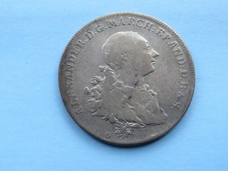 Taler Brandenburg Ansbach 1765 Silber 27 74 Gramm Original