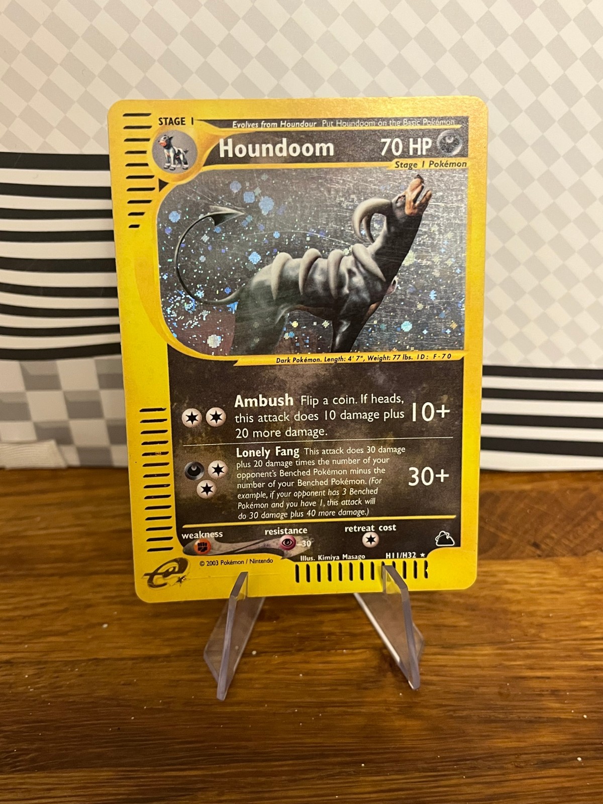 Houndoom H11/H32 Skyridge Holo Pokemon NEAR MINT NM RARE SWIRL