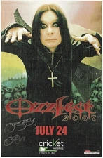 Ozzy Osbourne 2007 tour autographed limited edition w/ JSA GIG Concert Poster