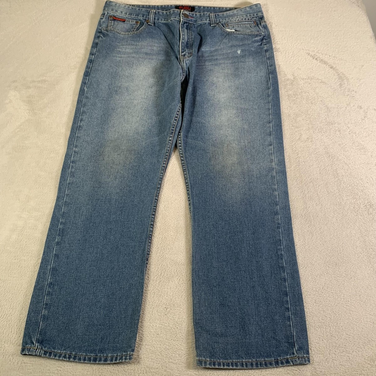 FUBU The Collection Jeans Mens 42x31 (Tag 42x32) Blue Stonewash