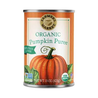 Organic Pumpkin Canned 15 Oz(Case Of 12) By Farmers Market Foods