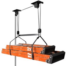 Ladder Storage, Larger Pulley Ladder Hoist, Self Locking Function Ladder Hang...