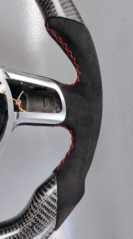 AUDI TT QUATTRO R8 TTS QUATTRO 2008 2015 VOLANTE MULTIMEDIA CARBONO REAL Foto 4 de 4