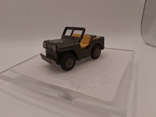 Vintage Military Army Tin Litho Jeep Friction Toy