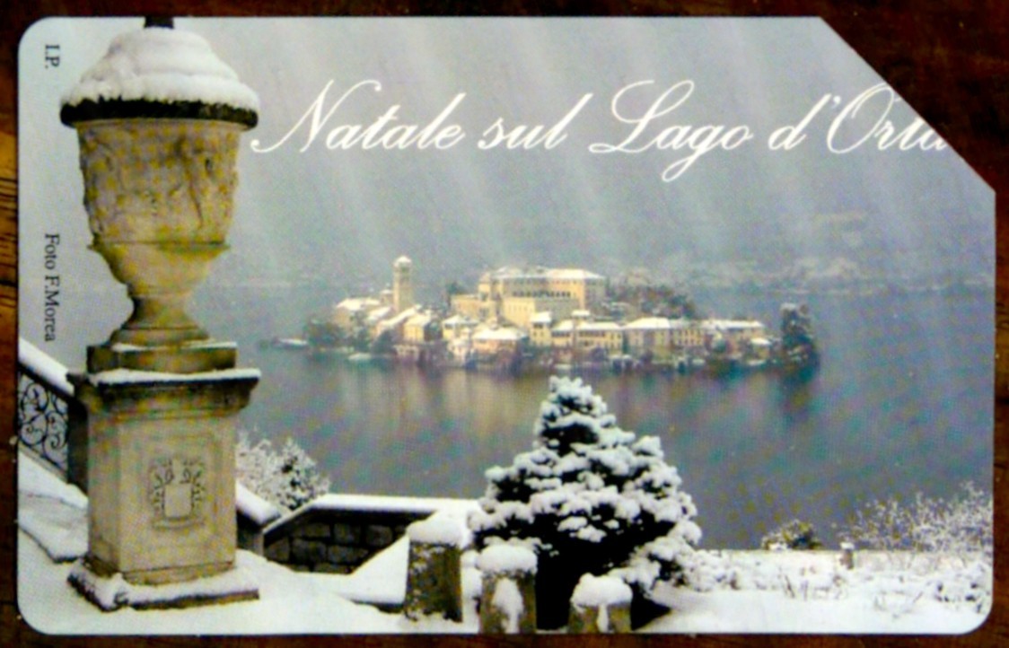 G 1771 273 C&C 3868 SCHEDA TELEFONICA USATA NATALE SUL LAGO D' ORTA