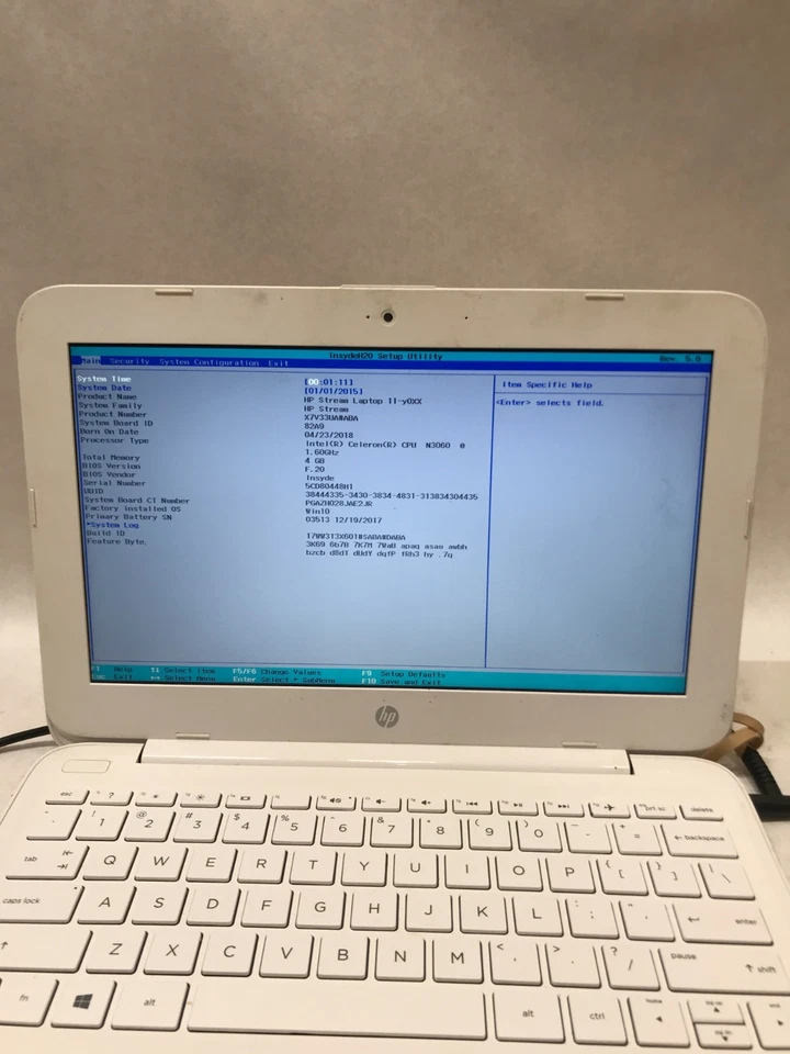 HP Stream 11-y012nr 11" Laptop Intel Celeron 4GB RAM 32GB eMMC NO OS Bad Batt DW - Image 2 of 4