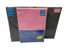 JOB LOT X 3 FOUR FOOT (SMALL DOUBLE)FITTED 30CM SHEETS PINK 100% COTTON L36/2