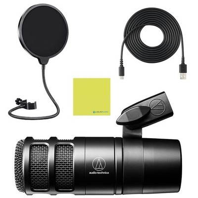 Liquid Audio Audio Technica AT2040 Black Hypercardioid Dynamic Podcast Microp...