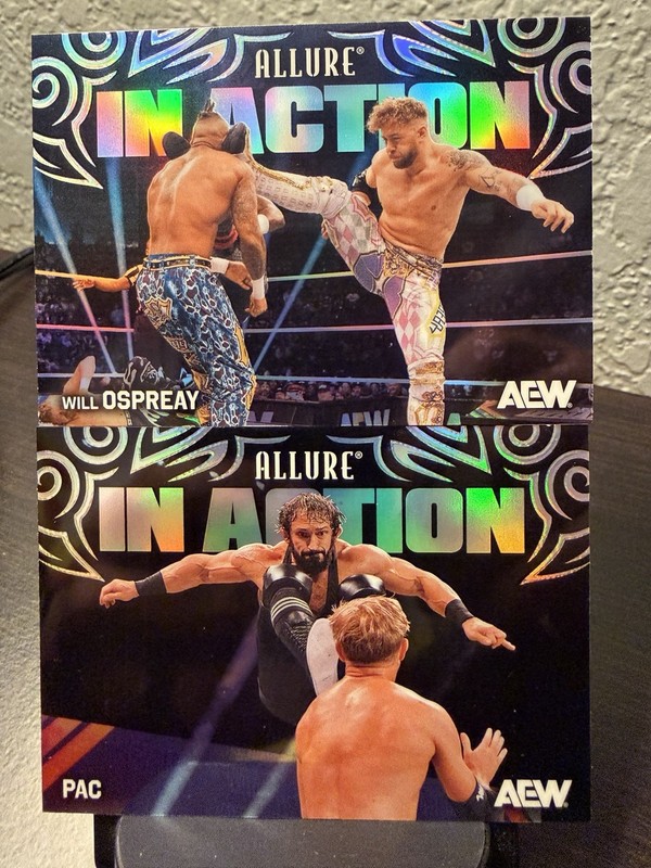 AEW Allure In Action Insert Card Lot Wil Ospreay & Pac pro wrestling