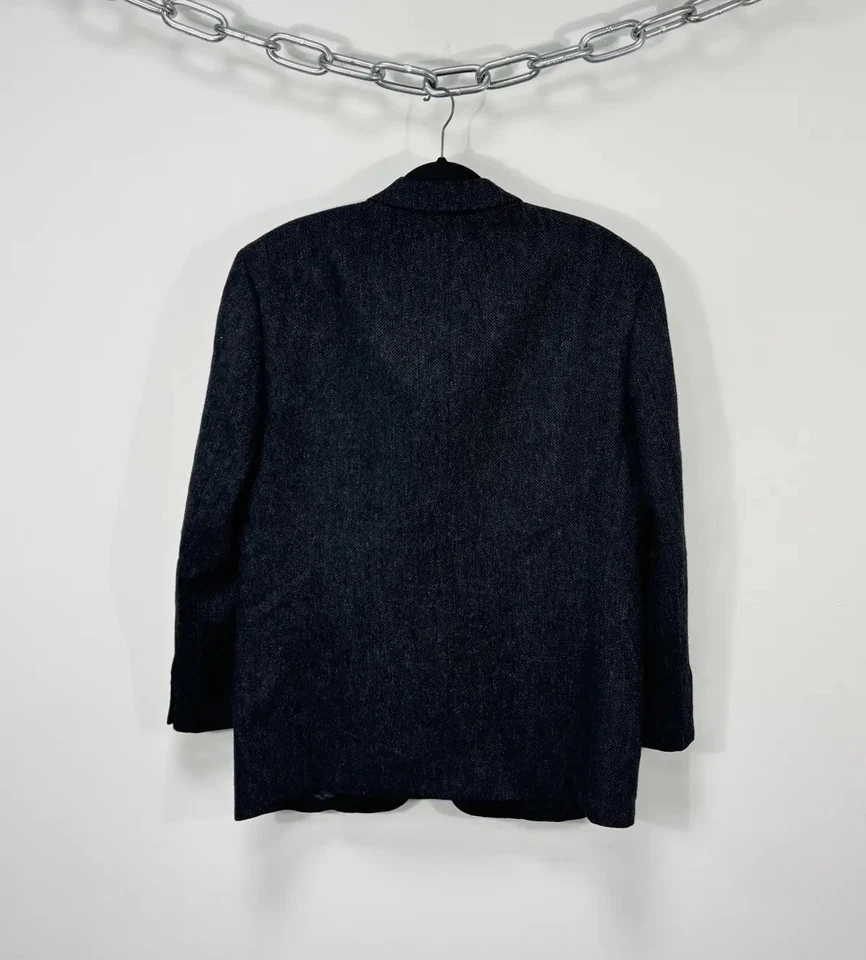 Vintage Yves Saint Laurent Men’s 3-Buttons Gray Wool Alpaca Blazer Jacket 52 - Image 3 of 4