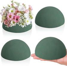 Floral Foam Round, 4 Pack Floral Dry Foam Half Ball for Artificial Plant Floral