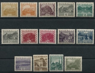 Österreich 1929/30 Landschaftsbilder ANK 498 511 / postfrisch ungebraucht