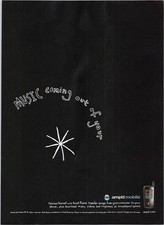 Amp'd Mobile 2006 Original Print Ad Music Coming Out Phone Black