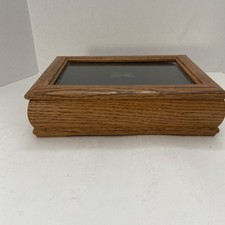 This Is A Vintage Wooden Box Used As A Jewelry Box, Document Box Or Trinket Box