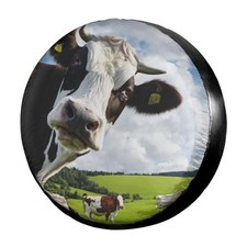 Spare Tire Covers Waterproof Dust-Proof 17" for tire diameter 31"-33" Cow